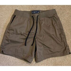 Abercrombie & Fitch Mens Medium Stretch Pull On Drawstring Shorts Brown Tan